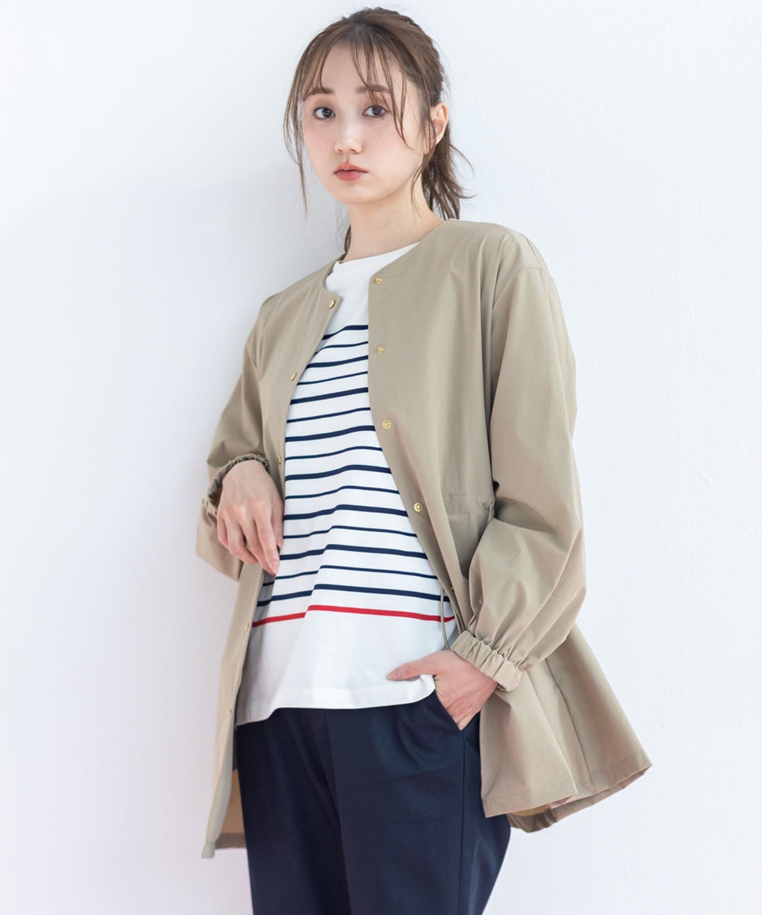 【SALE／20%OFF】Petit Honfleur ノーカラードロ...(4.0)