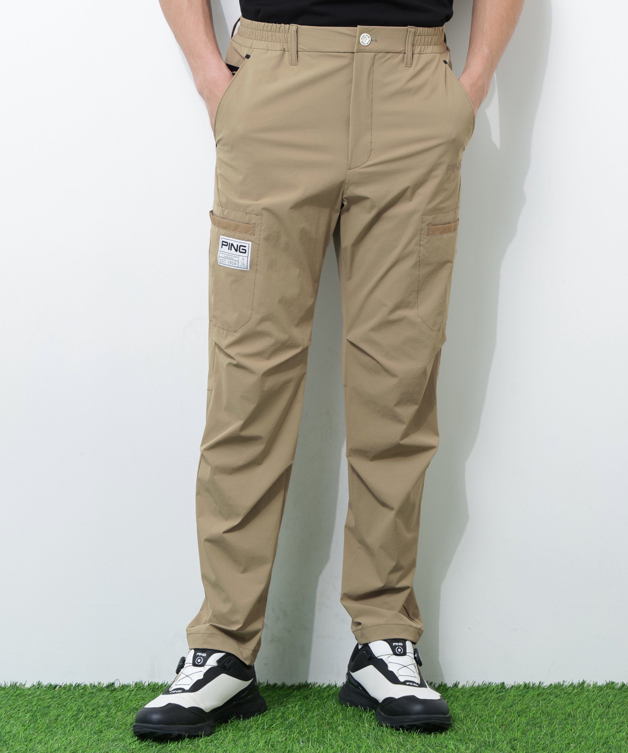 PING APPAREL テーパードパンツ ＜GOLD＞ (MENS) ピン アパレル パンツ その他のパンツ ホワイト ベージュ ブラック