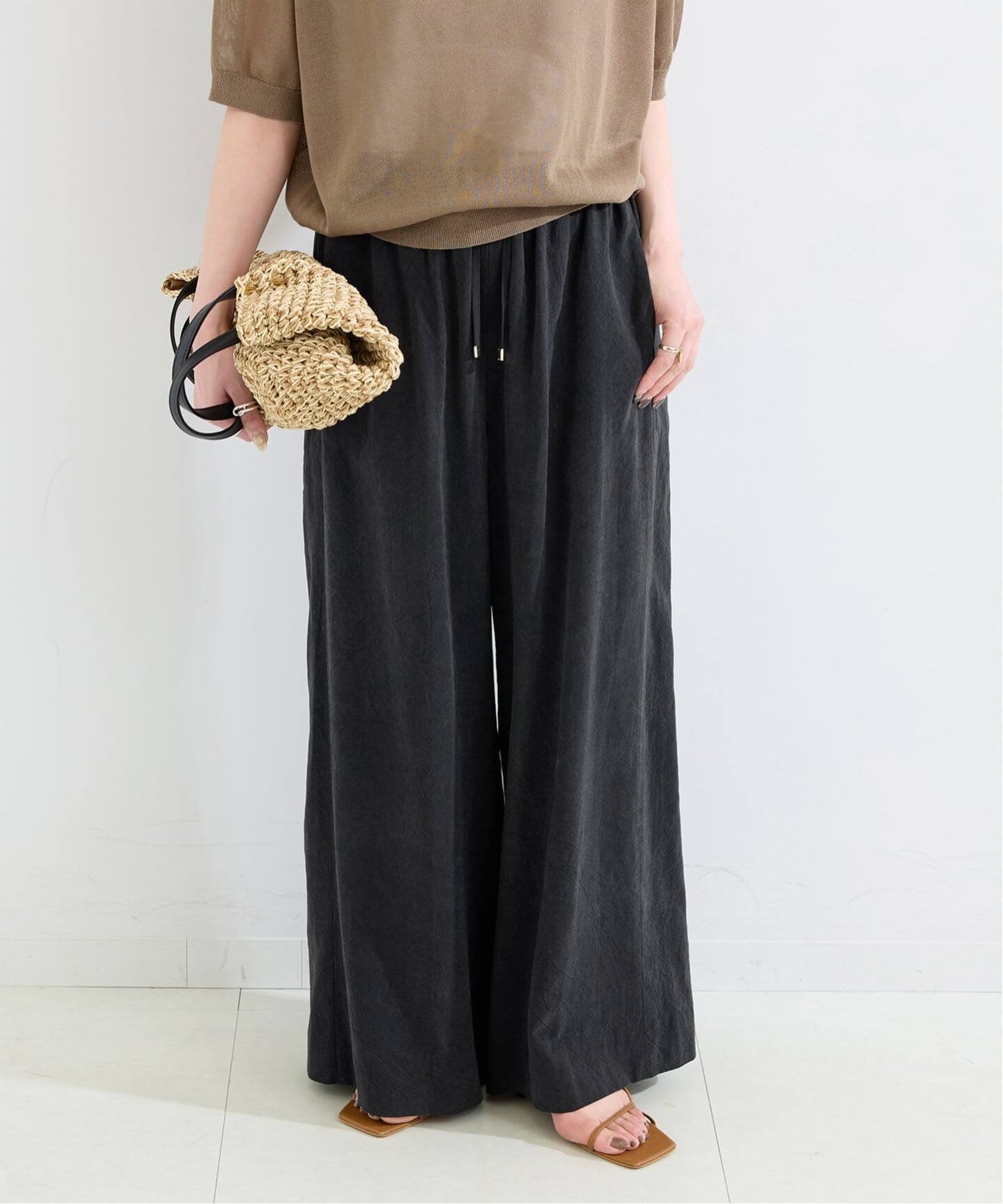 B.C STOCK 《追加2予約》手洗い可 / フィブリルRelaxパンツ ベーセーストック パンツ スラックス・ドレスパンツ ブラック ベージュ カーキグリーン【送料無料】