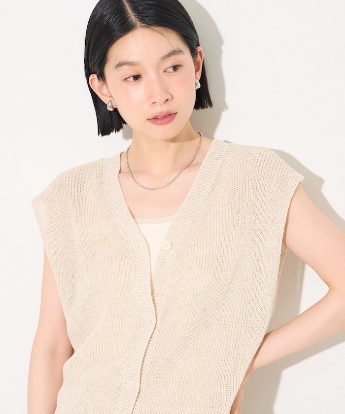 FREAK'S STORE 서머 니트 베스트 프릭스 스토어 탑스 베스트·지레 블랙 화이트 그레이