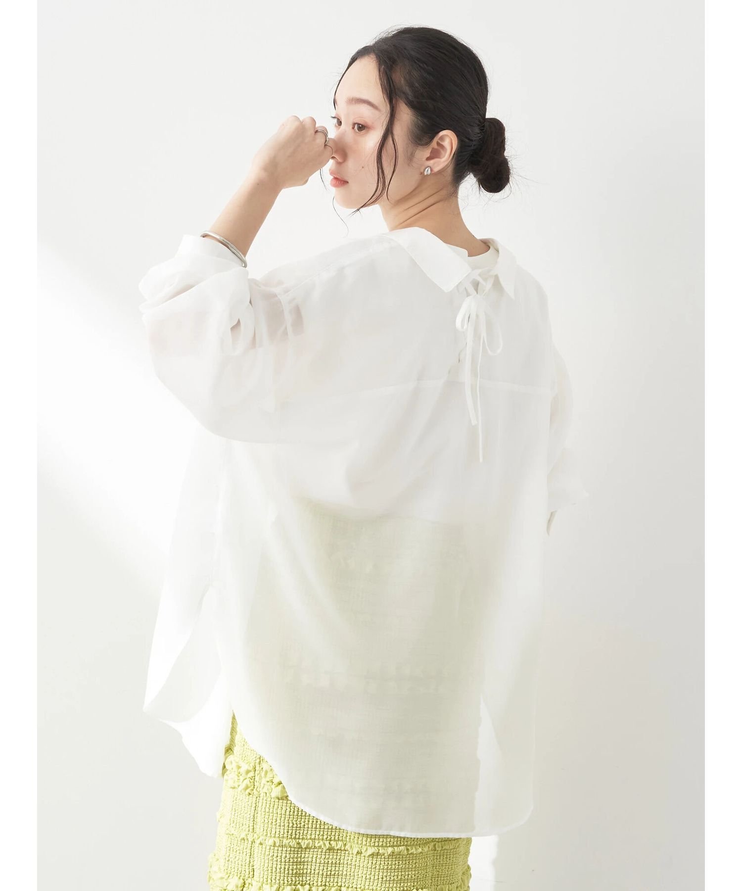 【SALE／30%OFF】earth music&ecology バックレースアップシャツ アースミュージック&エコロジー トッ..