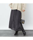 【SALE/40%OFF】Rouge vif la cle グロスデシンゴムギャザースカート ルージュ・ヴィフ ラクレ スカート ロング・マキシスカート グリーン ブラック ホワイト【送料無料】