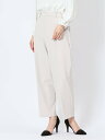 m.f.editorial ダブルクロス セミワイドパンツ ライトグレー(セットアップ可能) 【25SS】 レディース スーツ スラックス パンツ ビジネス カ...