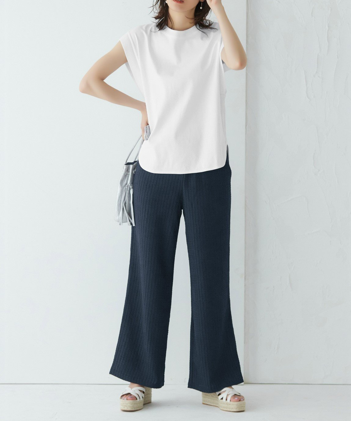 ADVANCE LABEL フレアパンツ【ソフトな肌触り】ゆったり着心地 ギャルリ　イチハチキュウロク　バイ　グンゼ パンツ スラックス・ドレスパンツ【送料無料】