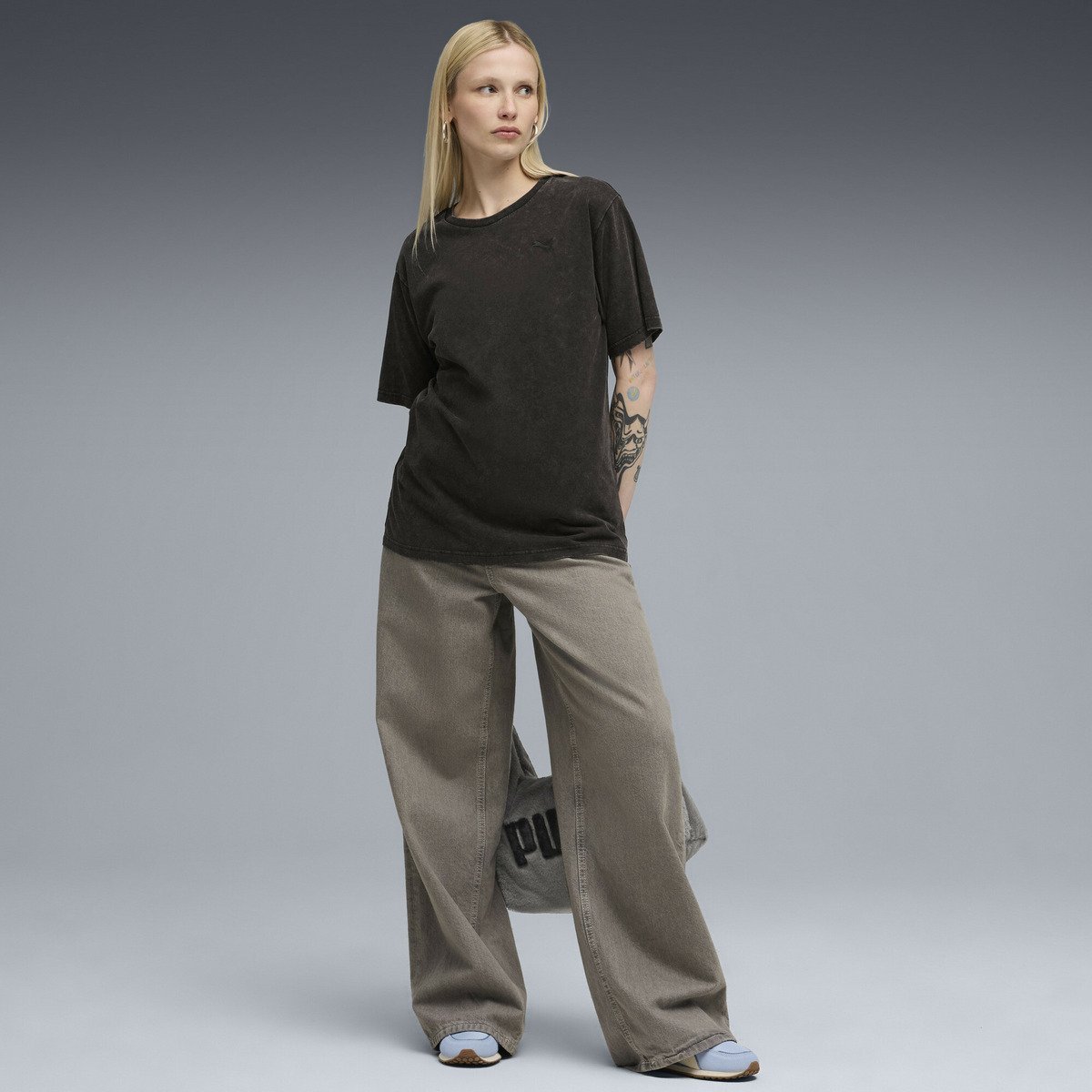【SALE／30%OFF】PUMA ウィメンズ ESS ELEVATED リラックスド ウォッシュ 半袖 Tシャツ プーマ トップス カットソー・Tシャツ