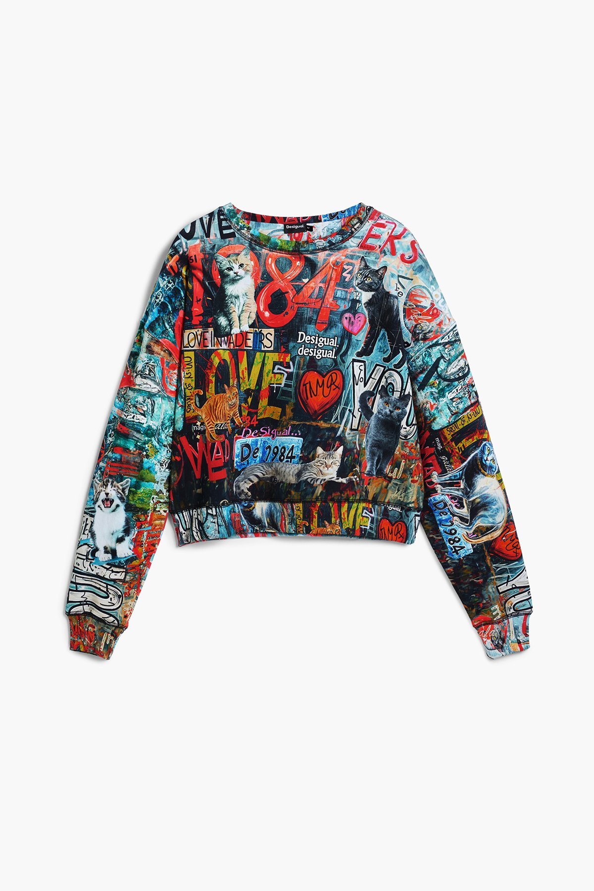 ♥Desigual♥ジャガード パッチワークレディース スウェットシャツ ♥Desigual♥ジャガード パッチワークレディース スウェット