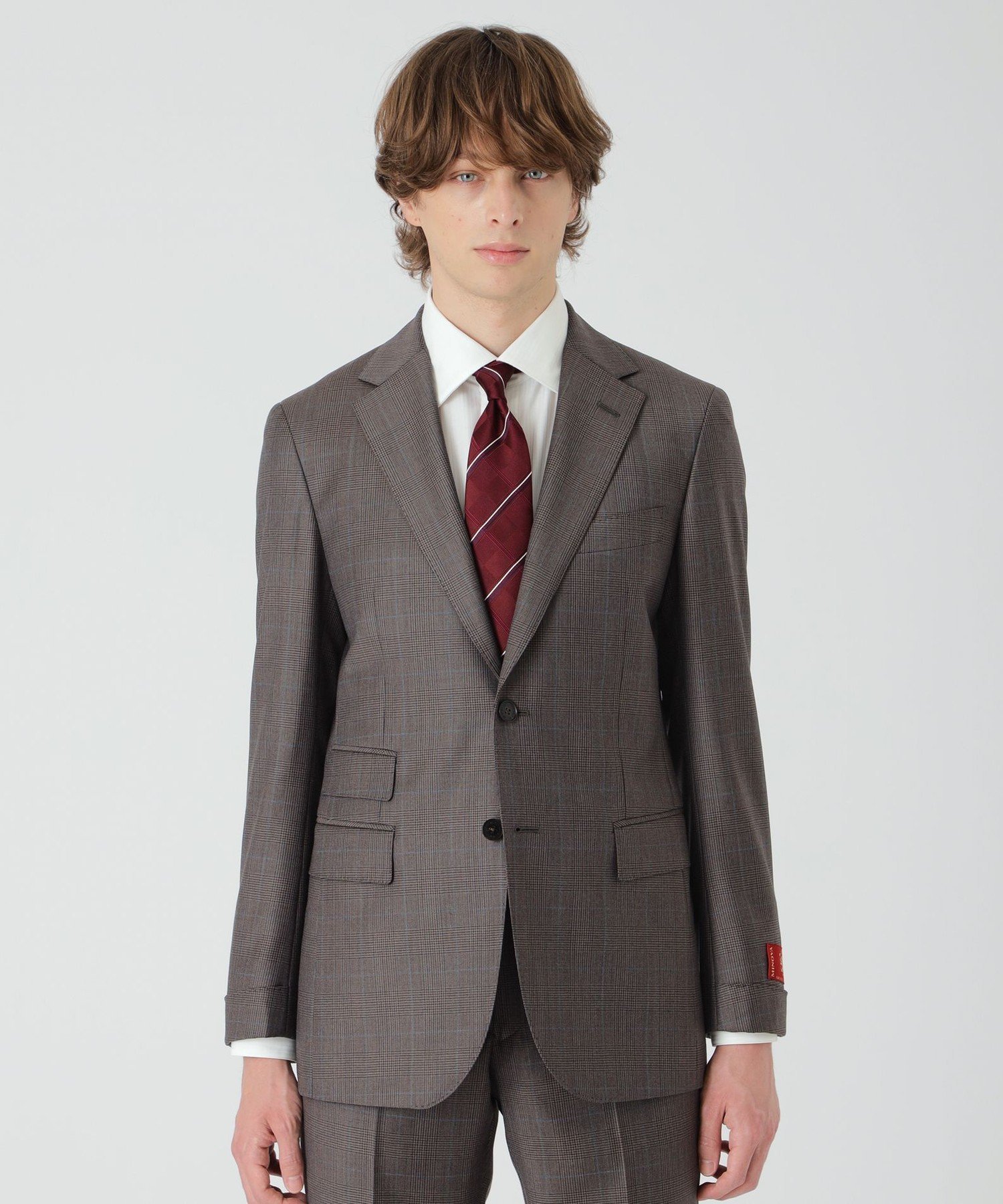 BLACK LABEL CRESTBRIDGE 【一部店舗限定】MINOVAクラシカルブラウングレンチェックスーツ ブルーレーベル / ブラックレーベル・クレストブリッジ スーツ・フォーマル セットアップスーツ ブラウン【送料無料】