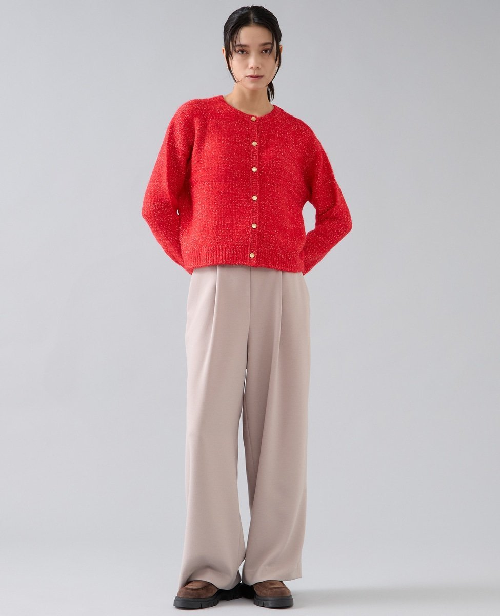 Liesse タックワイドパンツ リエス パンツ その他のパンツ ブラック ベージュ