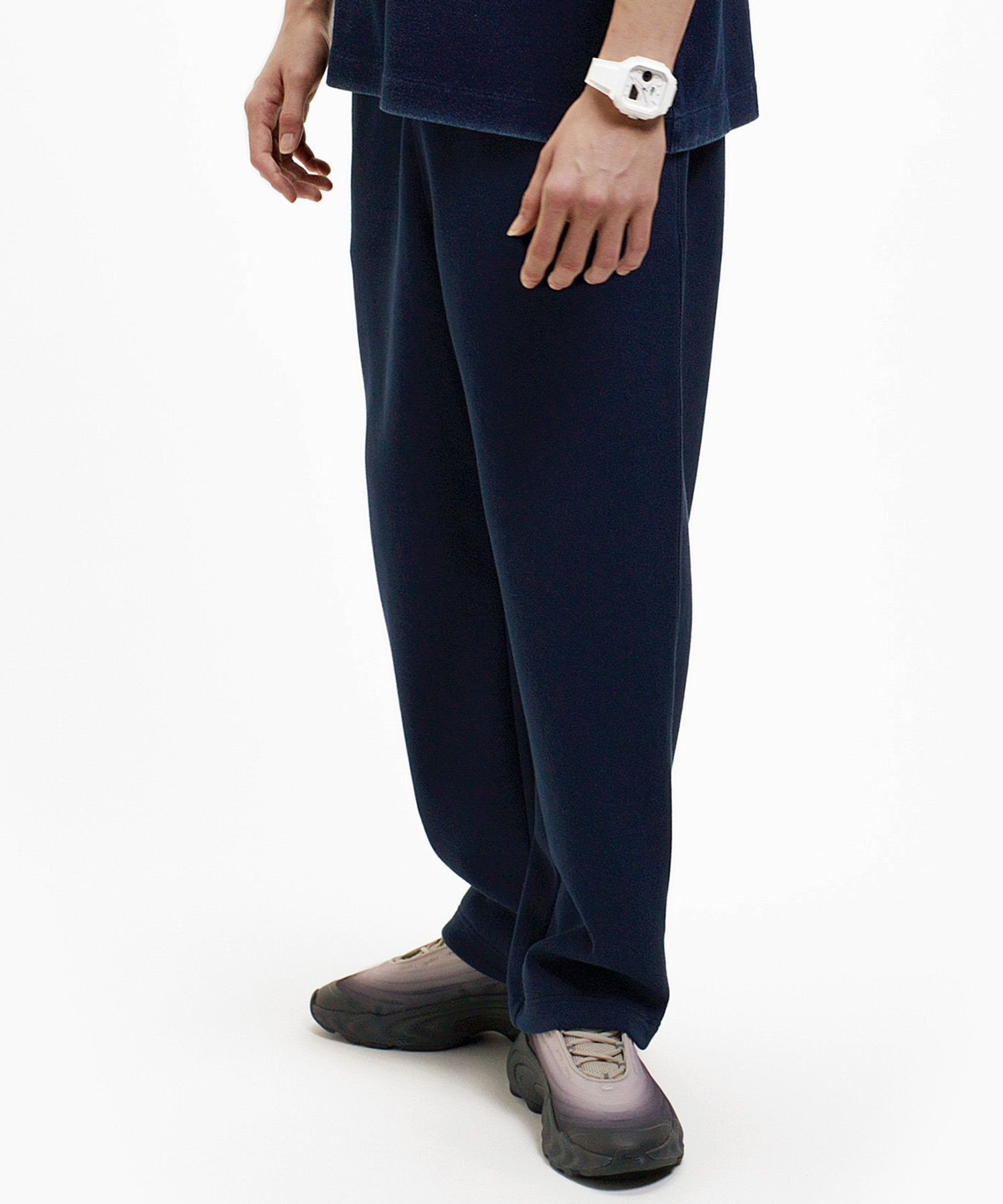 LACOSTE ビッグ鹿の子トラックパンツ / スウェットパンツ ラコステ パンツ ジャージ・スウェットパンツ ブラック ネイビー【送料無料】