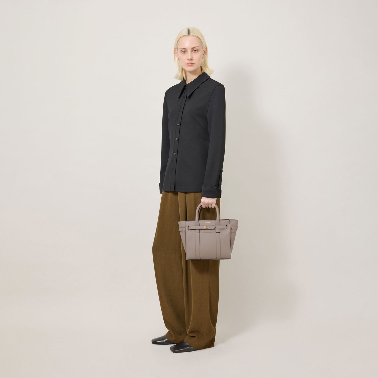 Mulberry 【マルベリー公式】ミニ ジップド ベイズウォーター マルベリー バッグ ハンドバッグ【送料無料】