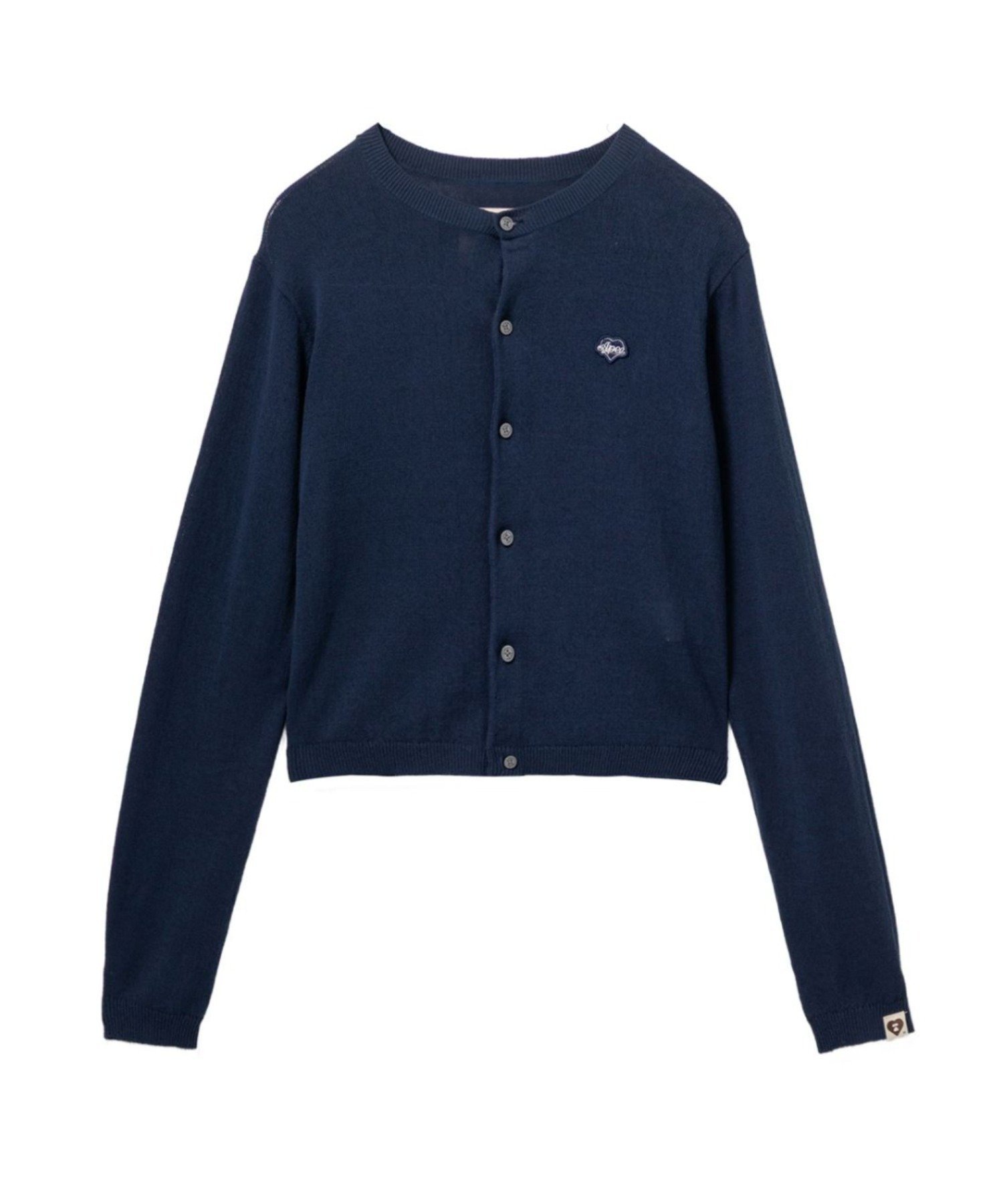 REGULAR CARDIGAN ア ベイシング エイプ トップス ニット ネイビー ホワイト