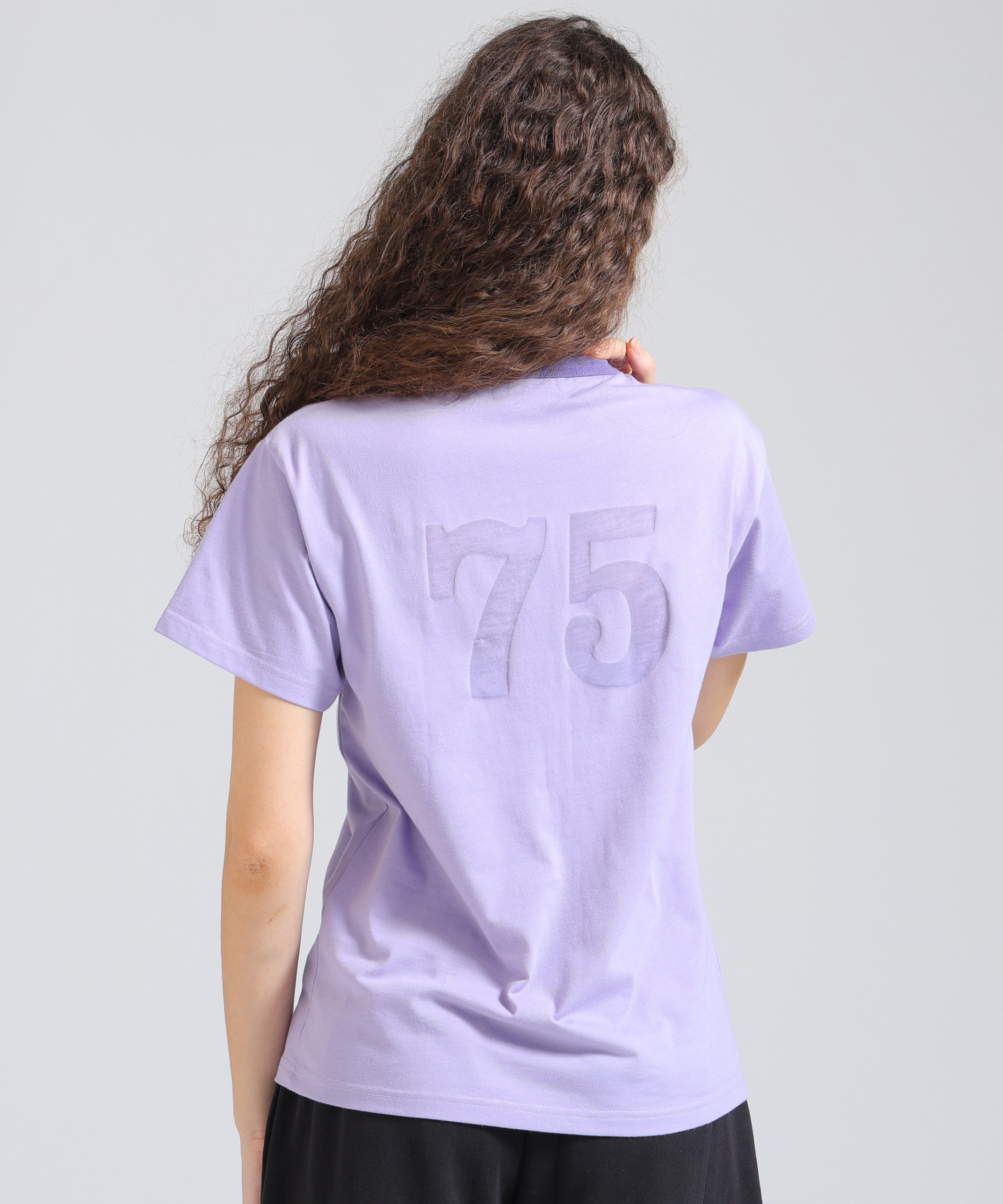 《直営店限定》RINGER BURNOUT PRINT T-SHIRT アヴィレックス トップス カットソー・Tシャツ パープル グレー