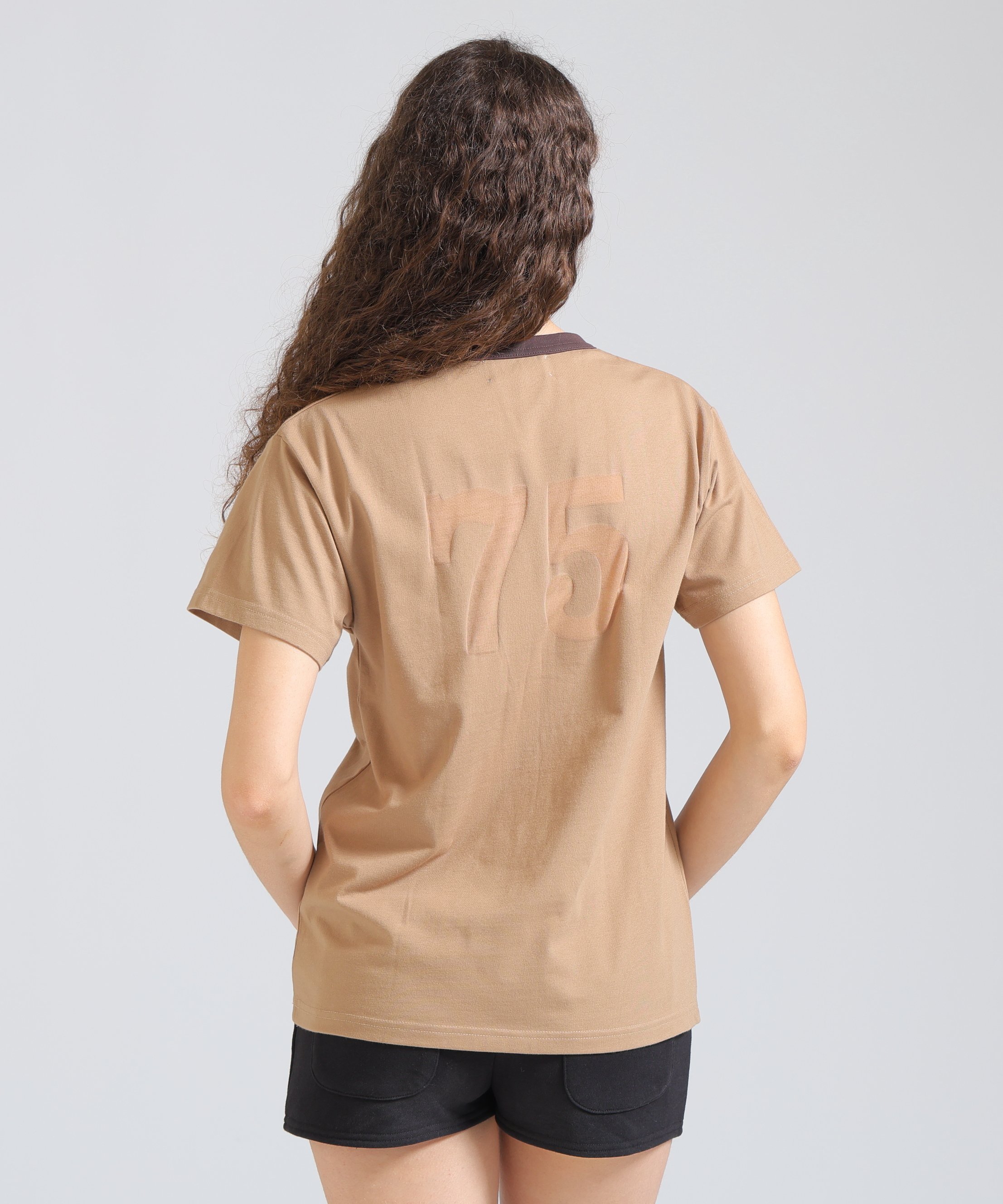 《直営店限定》RINGER BURNOUT PRINT T-SHIRT アヴィレックス トップス カットソー・Tシャツ パープル グレー