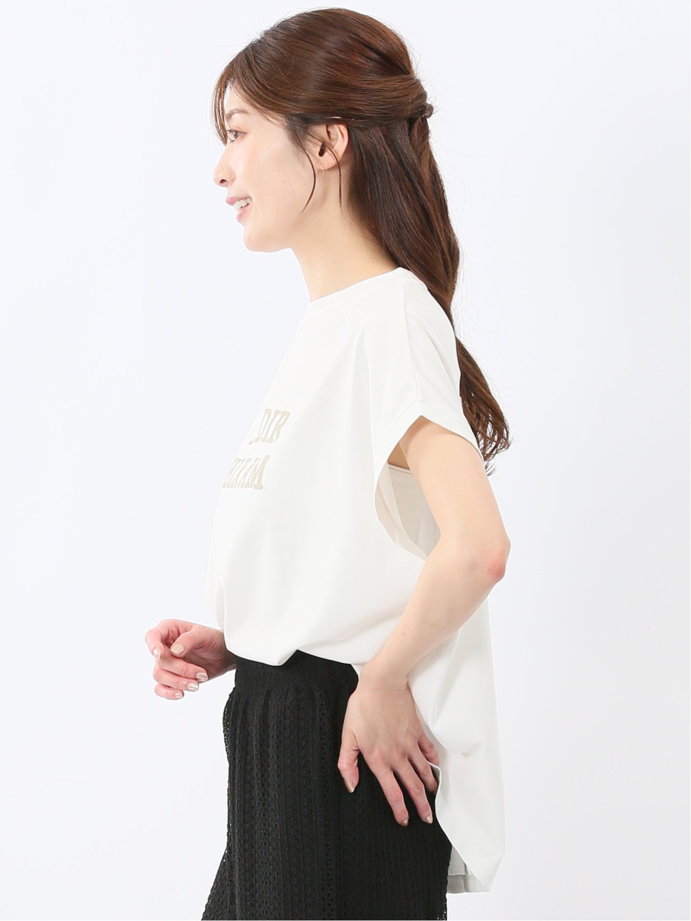 【SALE／10%OFF】m.f.editorial 接触冷感 UV 吸水速乾 ロゴTシャツ タカキュー トップス カットソー・Tシャツ ホワイト