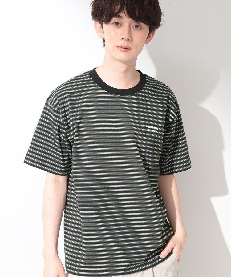 THE SHOP TK COOLボーダー 半袖Tシャツ 接触冷感/洗濯機OK ザ ショップ ティーケー トップス カットソー・Tシャツ ブラック ホワイト
