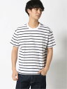 バナナリパブリック 【SALE／40%OFF】BANANA REPUBLIC FACTORY STORE (M)BANANA REPUBLIC FACTORY STORE 日本限定 ボクシーストライプTシャツ バナナ・リパブリック ファクトリーストアー トップス カットソー・Tシャツ ホワイト ネイビー