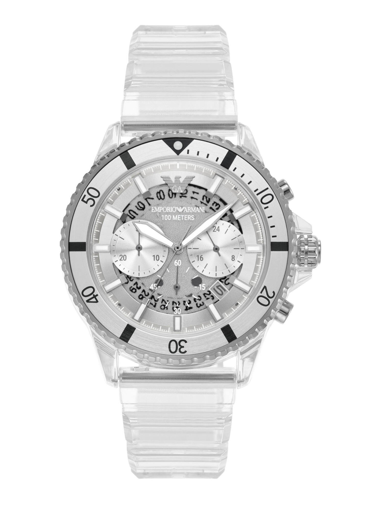 【SALE／30%OFF】EMPORIO ARMANI EMPORIO ARMANI/(M)DIVER ウォッチステーションインターナショナル アクセサリー・腕時計 腕時計 シルバー【送料無料】