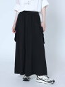 【SALE/31%OFF】LASUD ポイントポケットテンセルロングスカート ラシュッド スカート ロング・マキシスカート ブラック ブラウン オレンジ【送料無料】