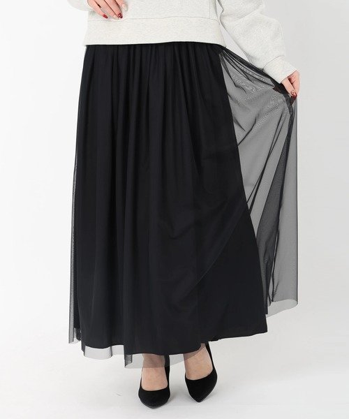 【SALE／50%OFF】STRAWBERRY-FIELDS スカート ストロベリーフィールズ スカート その他のスカート ベージュ ブラック グリーン【送料無料】