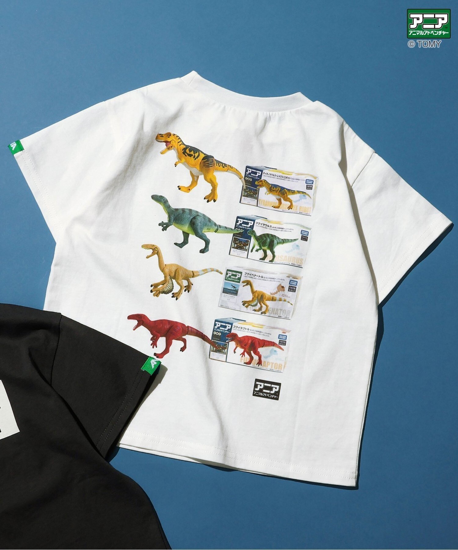 【SALE／30%OFF】BREEZE 福井県立恐竜博物館*アニアコラボ 恐竜Tシャツ(子ども) エフオーオンラインストア トップス カットソー・Tシャツ ホワイト ブラックのサムネイル