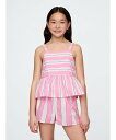 GAP (K)ポプリン ぺプラムトップス (キッズ) ギャップ トップス キャミソール ピンク【送料無料】(4)