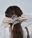 417 EDIFICE 【Geek Office / ギークオフィス】ストライプ シュシュ フォーワンセブン エディフィス ヘアアクセサリー その他のヘアアクセ...