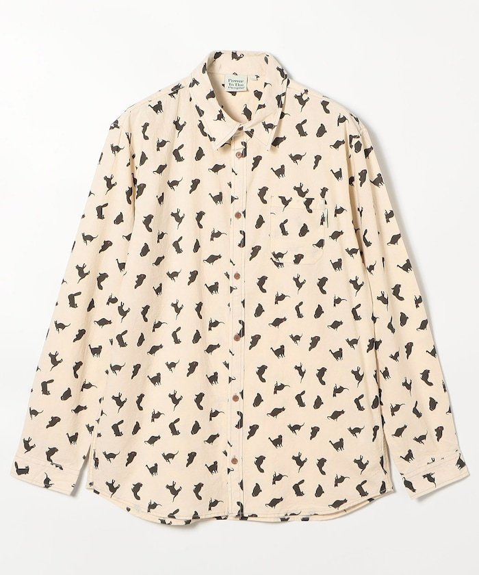 【SALE／20%OFF】FREAK'S STORE アニマル総柄 レギュラーカラー ロングスリーブシャツ 【限定展開】 25..