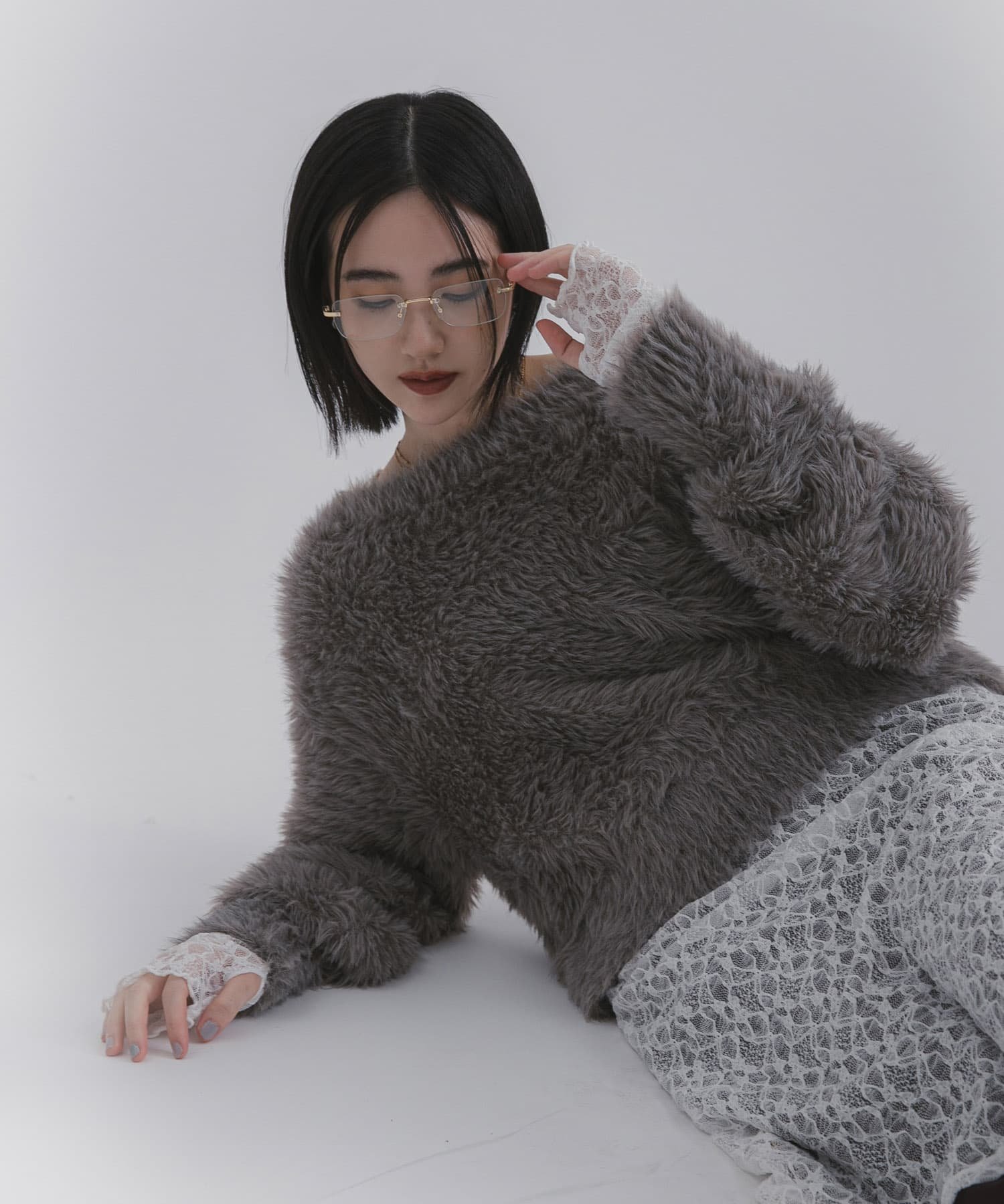 【SALE／10%OFF】SENSE OF PLACE ミックスシャギーセーター センス オブ プレイス トップス ニット ブ..