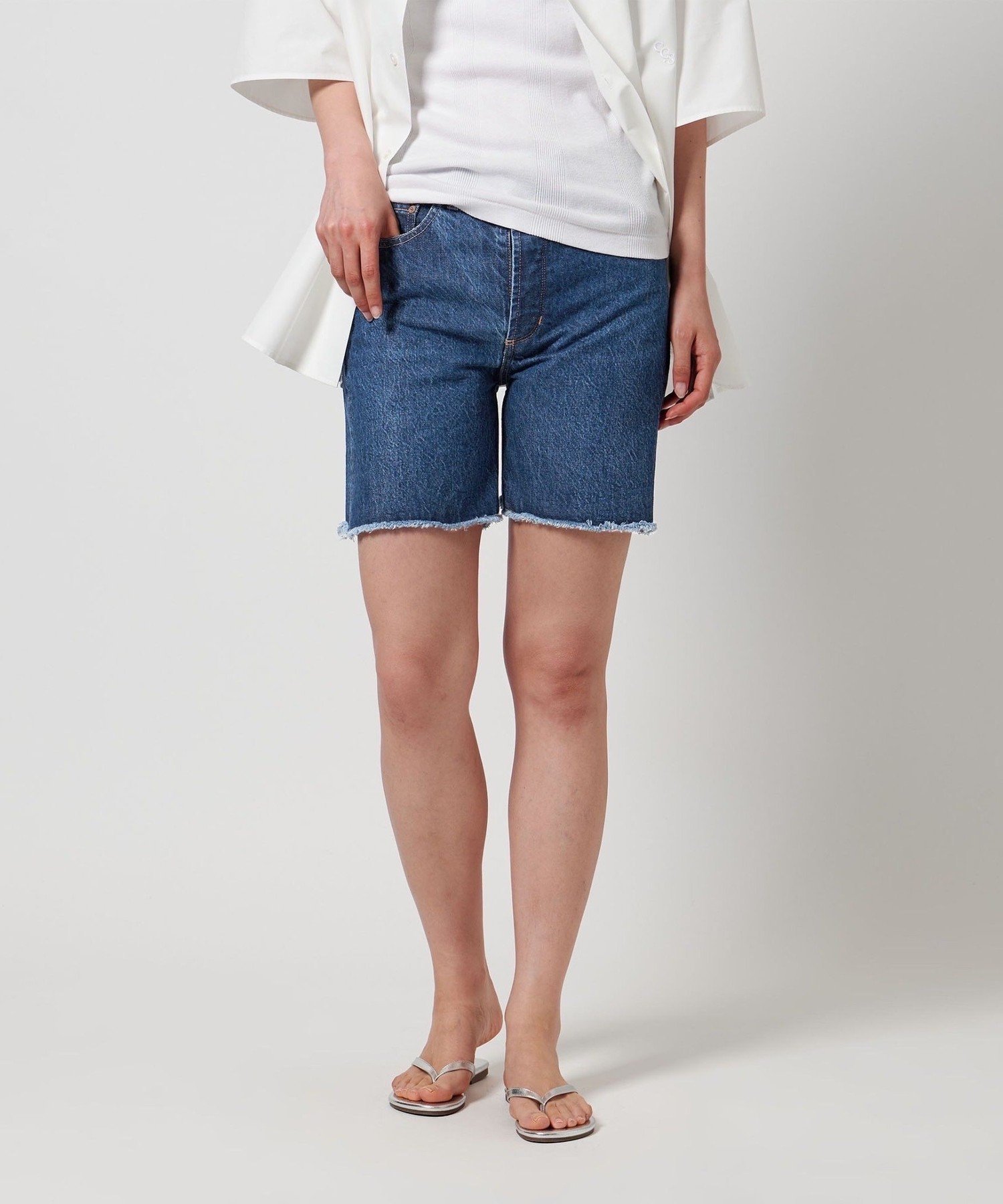 【SALE／40%OFF】California General Store ＜CGS.＞ オーガニックコットン INB 5ポケット デニム ショートパンツ ユナイテッドアローズ アウトレット パンツ ジーンズ・デニムパンツ【送料無料】