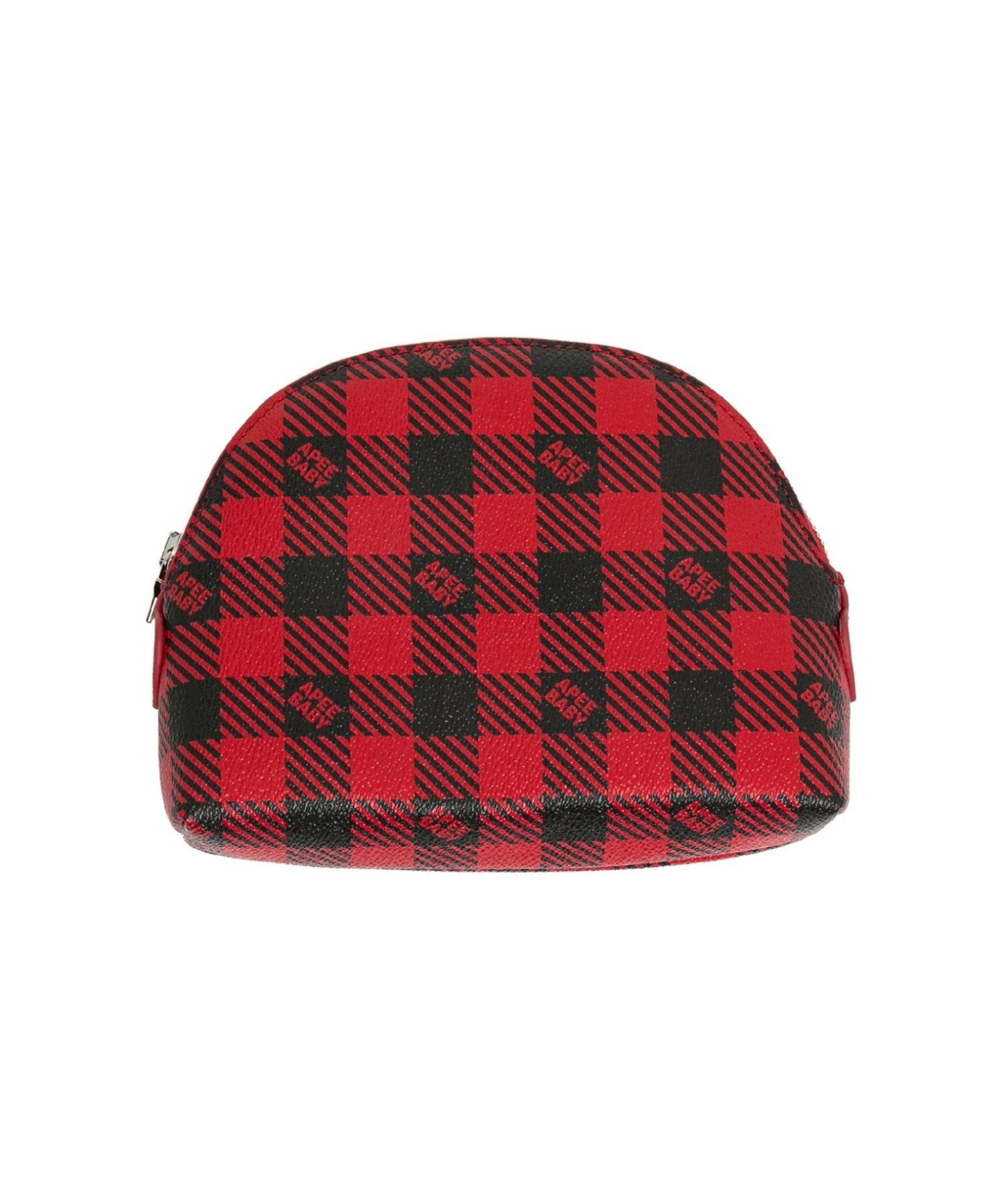 A BATHING APE PLAID COSMETIC MINI BAG ア ベイシング エイプ バッグ その他のバッグ レッド【送料無料】