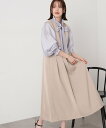 N. Natural Beauty Basic タックフレアジャンパースカート エヌ ナチュラルビューティーベーシック ワンピース ドレス ワンピース ベージュ グレー【送料無料】