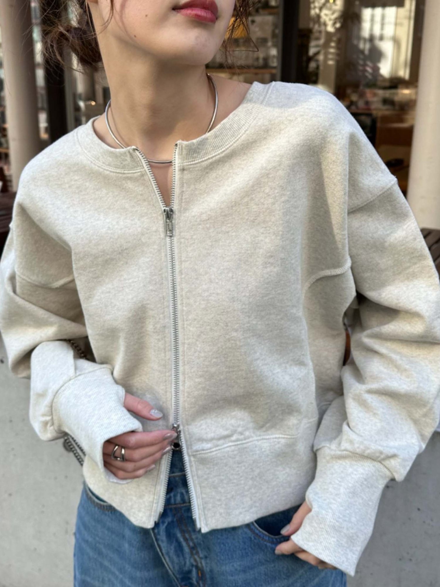 CIAOPANIC TYPY 【2WAY】クロップド丈ZIPスウェット チャオパニックティピー トップス カットソー・Tシャツ グレー イエロー ブルー【送料無料】のサムネイル