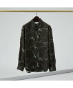 ABAHOUSE LASTWORD 【AH ABAHOUSE】アブストラクト柄 長袖シャツ アバハウス トップス シャツ・ブラウス ブラック ホワイト【送料無料】(4)