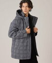 【SALE/37%OFF】TAKEO KIKUCHI 【3WAY】ジャカード グレンチェック ダウンライナー ブルゾン タケオキクチ ジャケット・アウター ブルゾン・ジャンパー ブラウン グレー ブルー【送料無料】