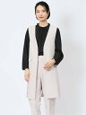 【SALE/20%OFF】m.f.editorial ダブルクロス ロングジレ ライトグレー(セットアップ可能) 【25SS】 レディース セットアップ スーツ...