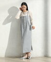 【SALE/70%OFF】Green Parks ピンストライプベアトップジャンスカ グリーンパークス ワンピース・ドレス ジャンパースカート グレー