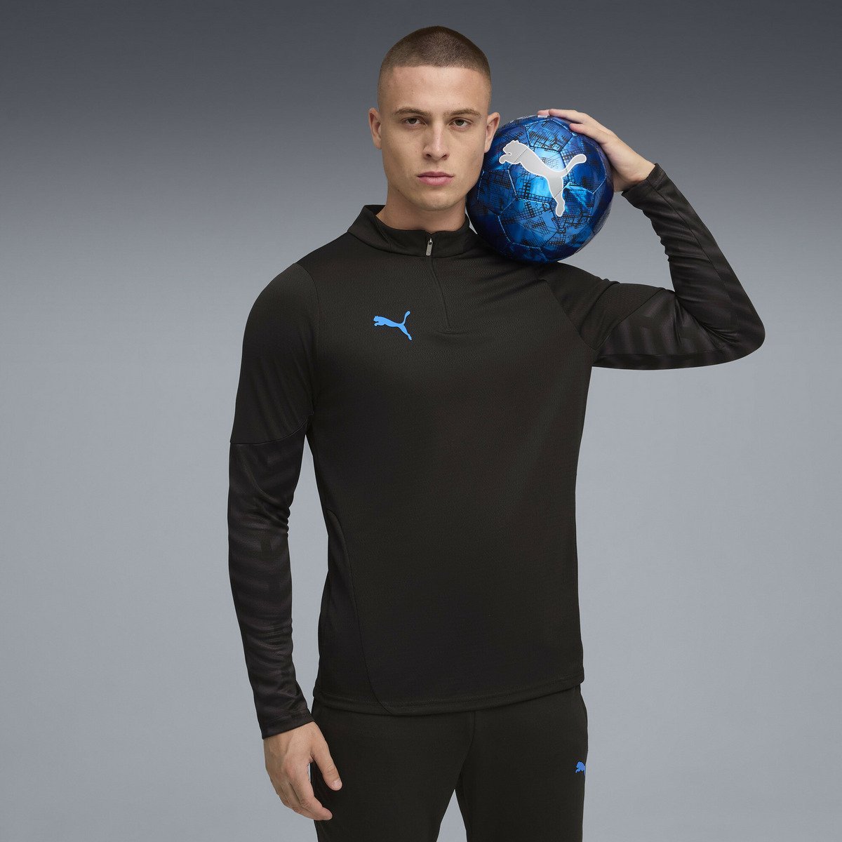 【SALE／30%OFF】PUMA メンズ サッカー INDIVIDUALCUP クォータジップ トップ individualCUP 1/4 Zip-Top プーマ ジャケット・アウター その他のジャケット・アウター ブラック【送料無料】