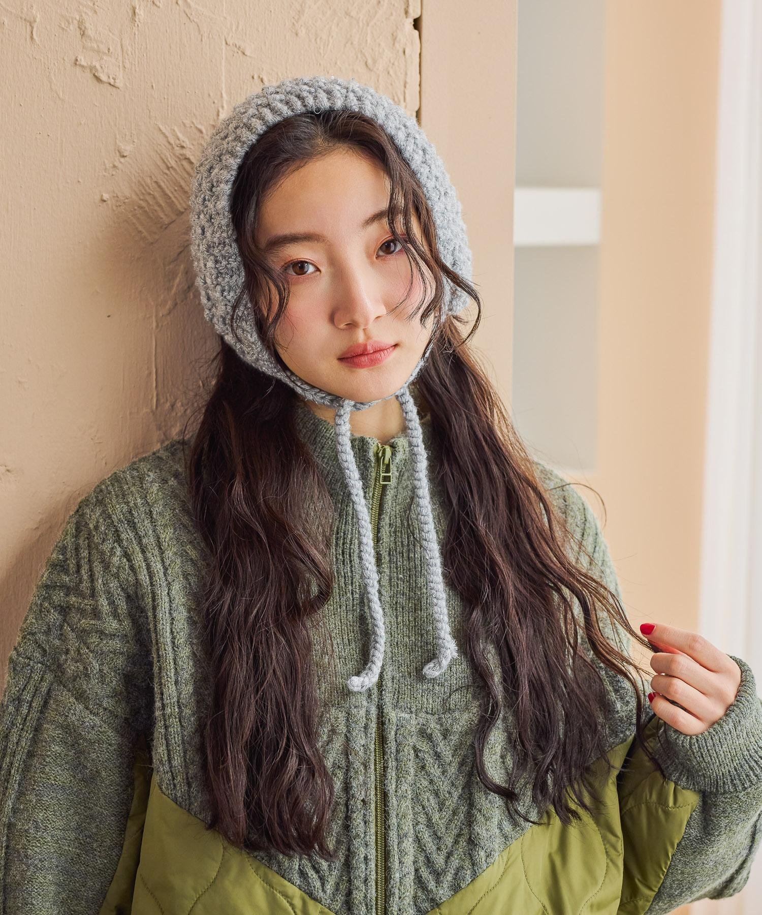 niko and ... オリジナルポコポコニットイヤーマフ ニコアンド ファッション雑貨 イヤーマフ オレンジ ベージュ(4)