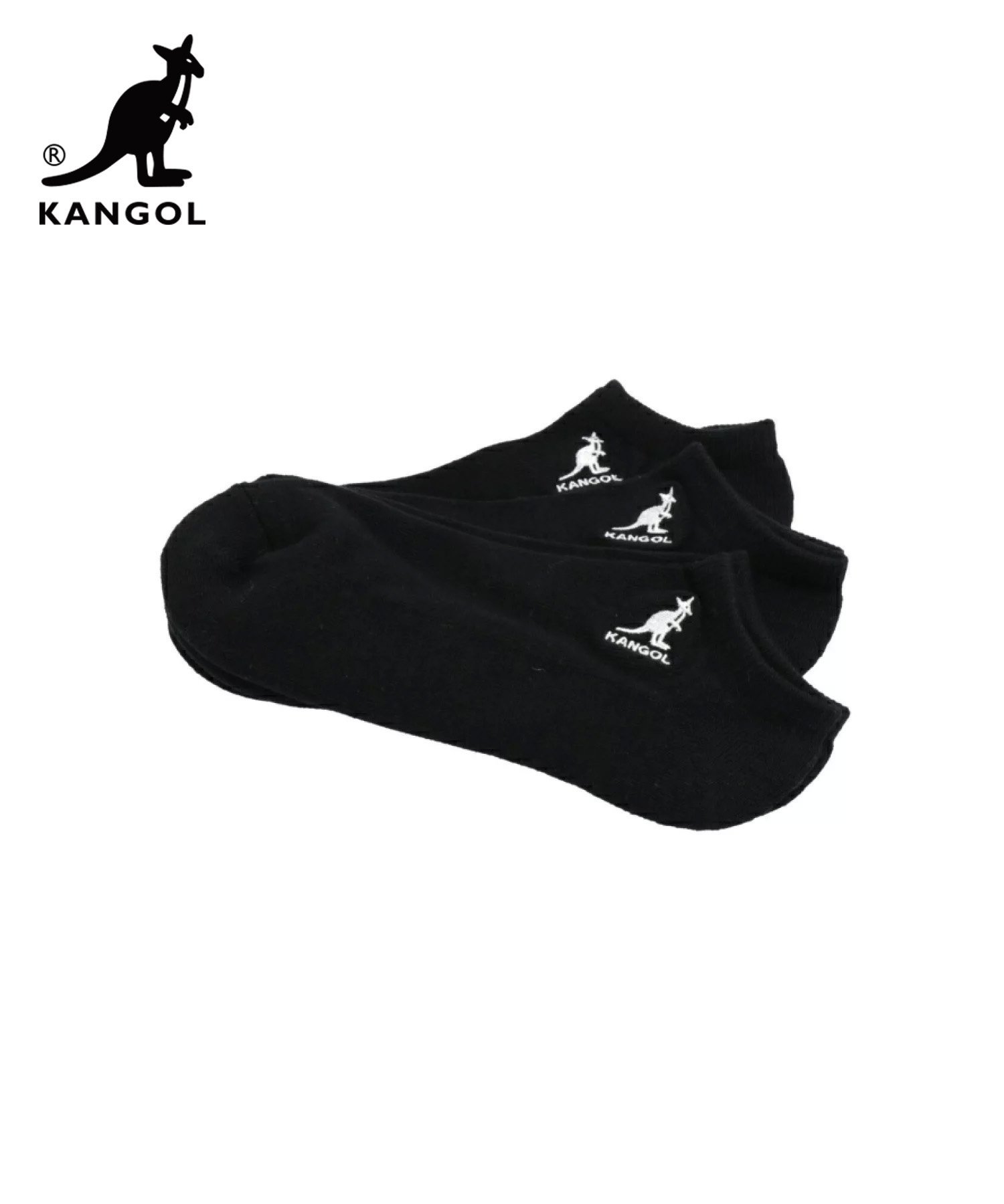 KANGOL/(M)アンクルソックス3P ハンドサイン 靴下・レッグウェア 靴下 ホワイト ブラック