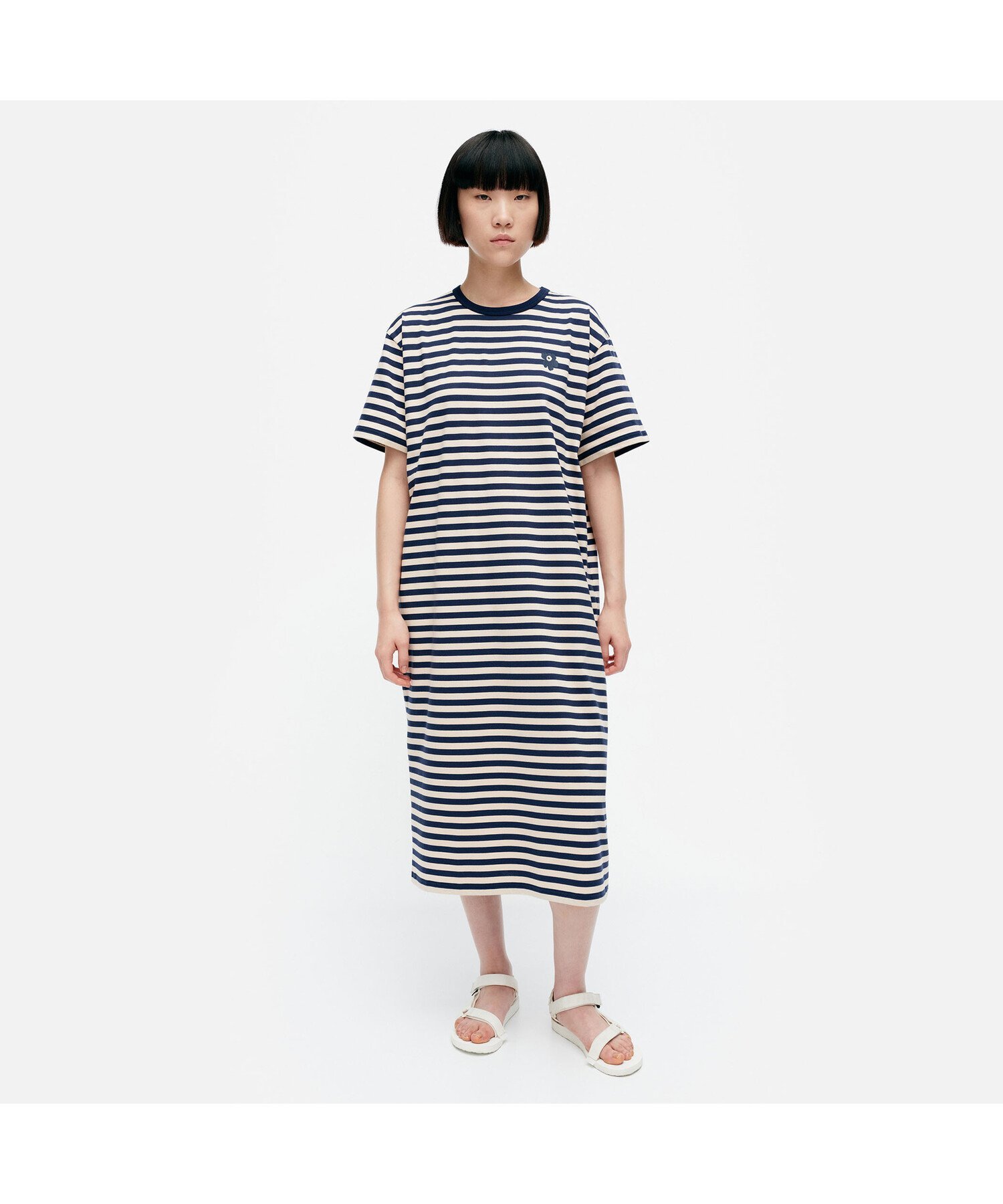 Marimekko Kioski Tasaraita Oversized ワンピース マリメッコ ワンピース・ドレス ワンピース【送料無料】