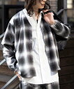 【SALE/70%OFF】FREAK'S STORE T/R チェック カーディガンシャツ 24SS フリークスストア トップス シャツ・ブラウス グリーン ブラック ブルー