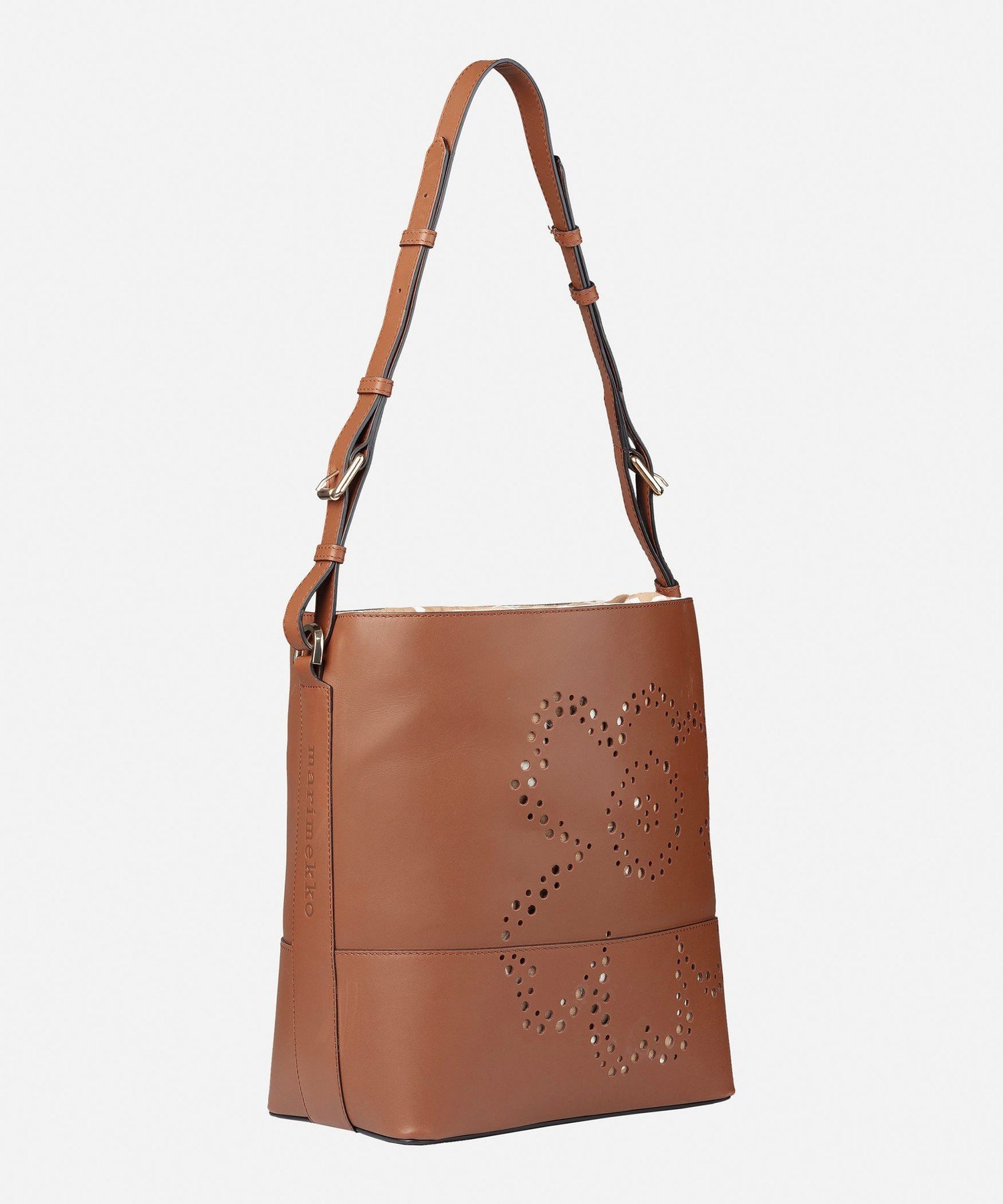 Imprint Tote Unikko バッグ マリメッコ バッグ ショルダーバッグ ブラウン