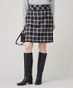 【SALE/40%OFF】自由区 L BALLIループミルドチェック スカート ジユウク スカート ロング・マキシスカート グレー ブラック【送料無料】