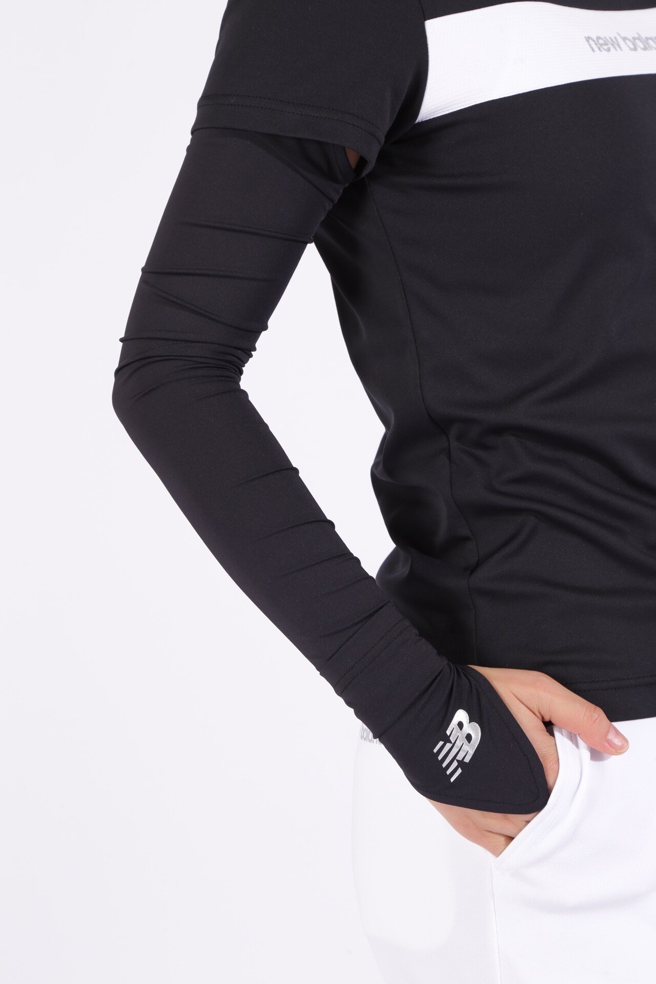 【SALE／30%OFF】New Balance Golf UV 接触冷感 ロングアームカバー (WOMENS) ニューバランスゴルフ アクセサリー・腕時計 その他のアクセサリー・腕時計 ホワイト ブラック