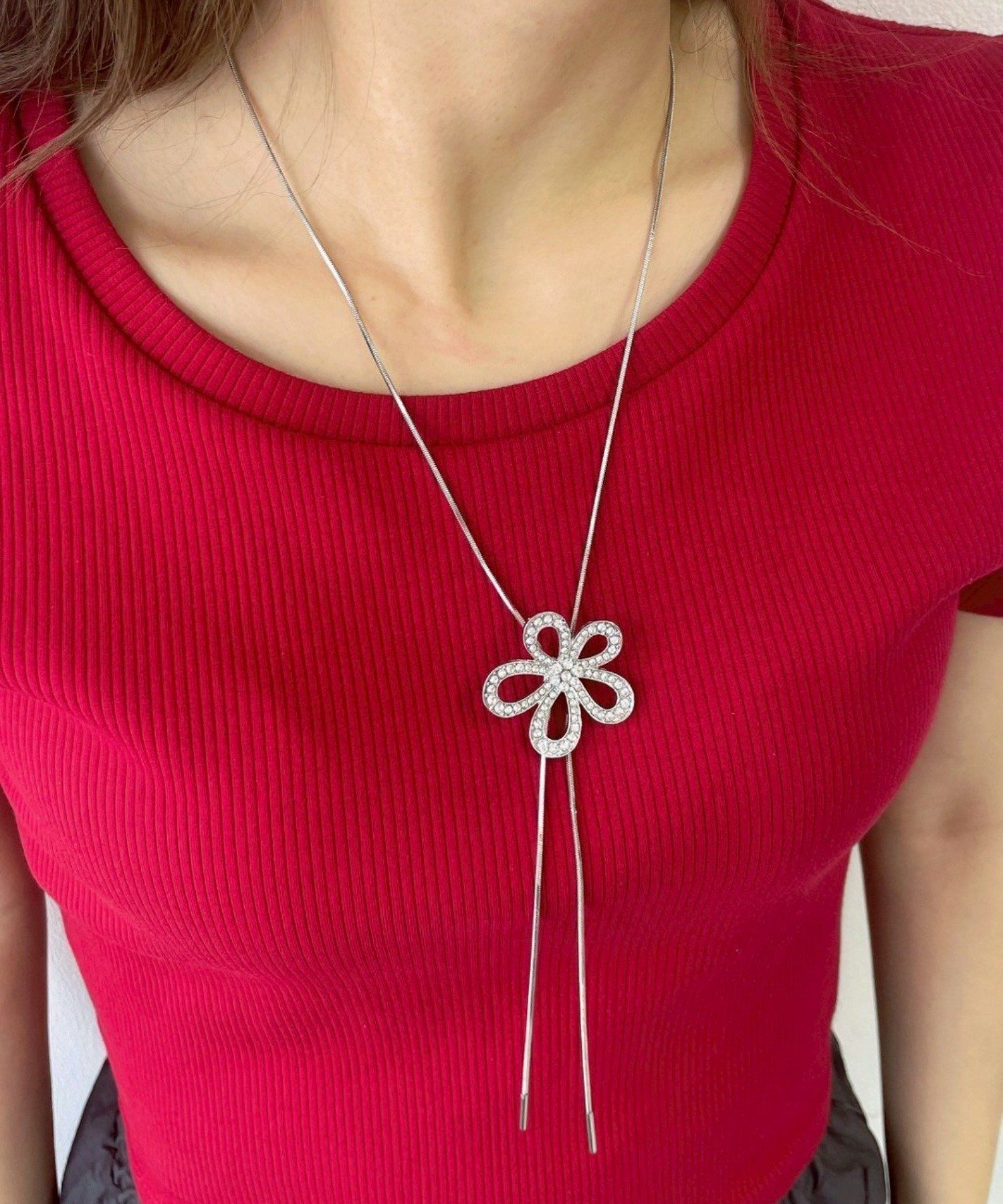 WEGO LADY'S Lモチーフループタイネックレス ウィゴー アクセサリー・腕時計 ネックレス