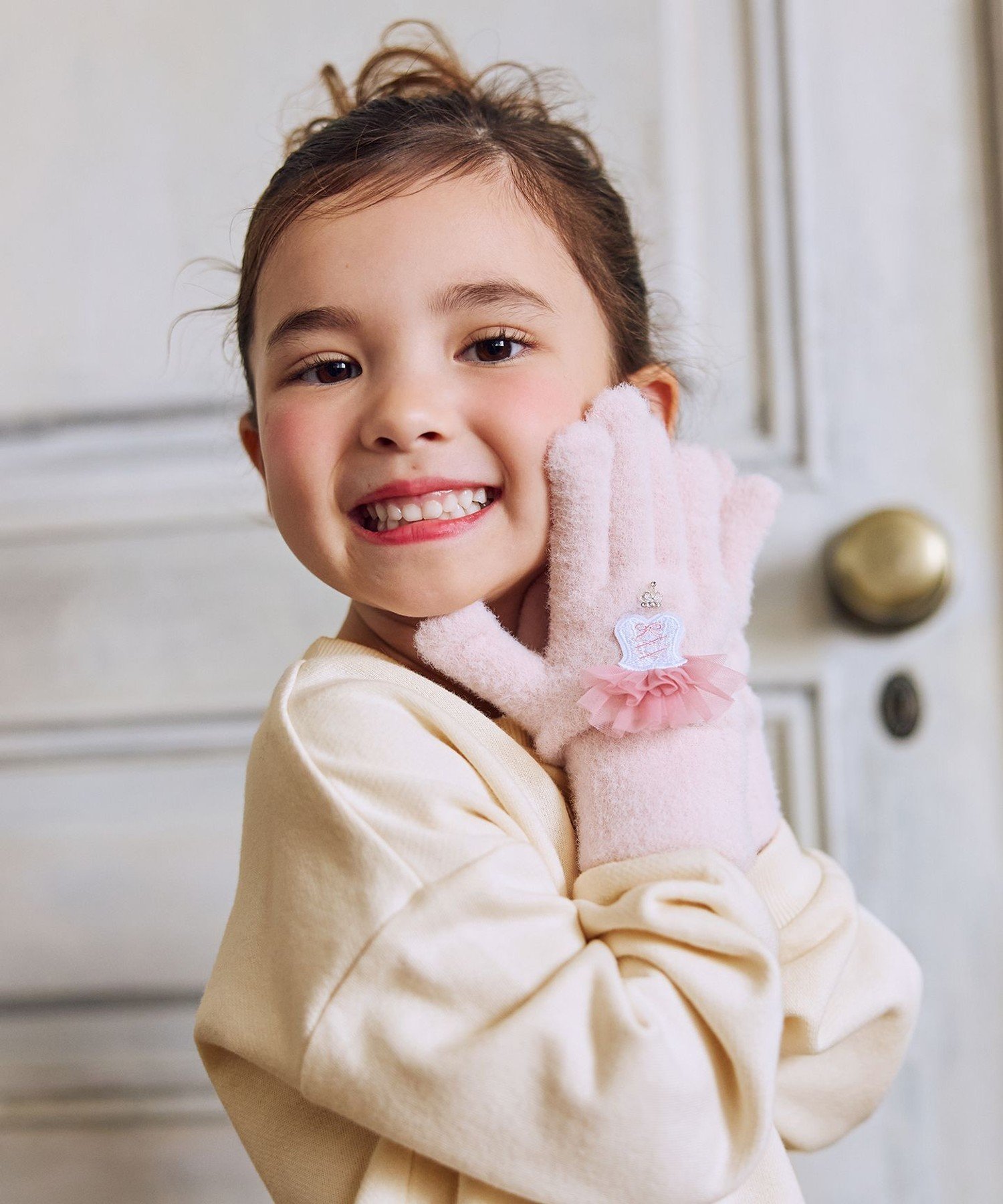 ANY KIDS バレエモチーフ手袋 エニィ ファッション雑貨 手袋 パープル ピンク