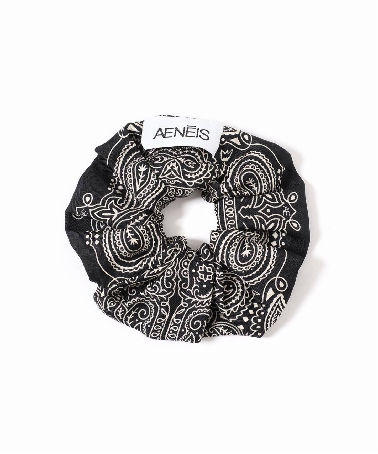 JOURNAL STANDARD L'ESSAGE 《追加》【AENEIS/エネス】MINIMAL BANDANA SILK SCRUNCHIE:シュシュ ジャーナルスタンダード レサージュ ヘアアクセサリー その他のヘアアクセサリー ブラック【送料無料】