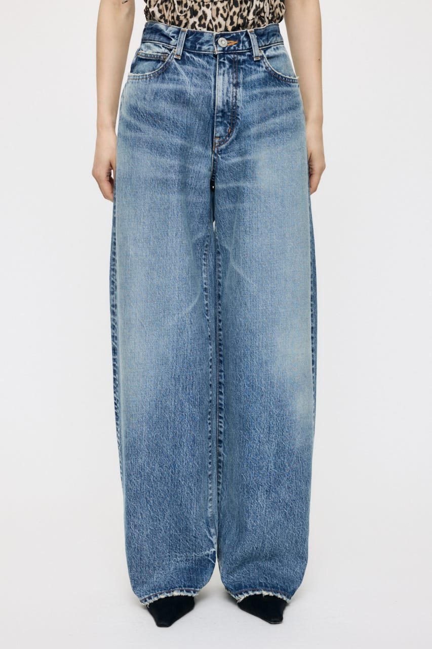 MOUSSY MIDRISE CURVED WIDE ストレート マウジー パンツ ジーンズ・デニムパンツ【送料無料】
