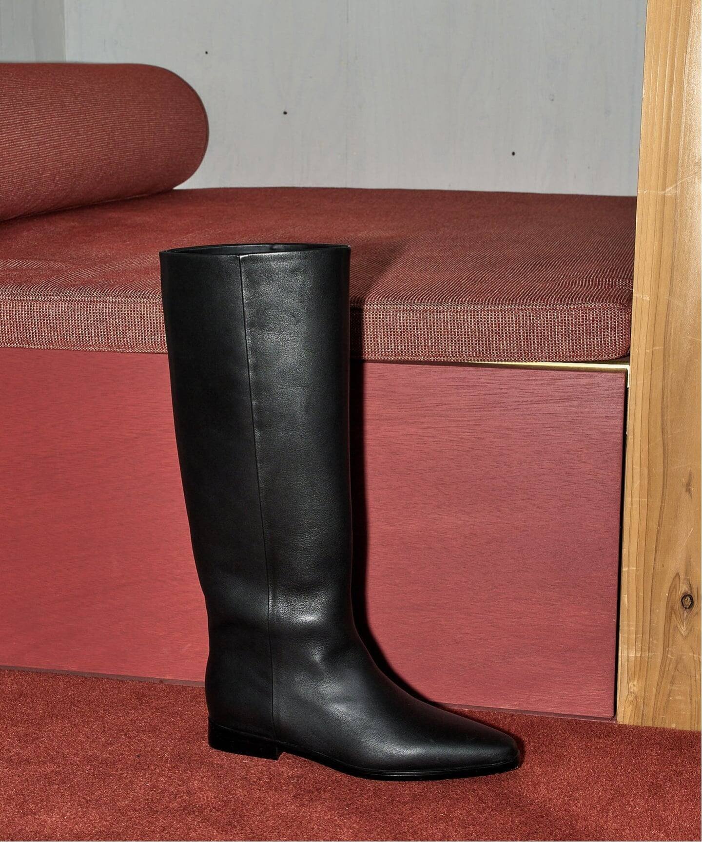 《予約/WEB+一部店舗限定》REMME/レメ 別注 LEATHER STRAIGHT ロングブーツ ルタロン シューズ・靴 ブーツ ブラック