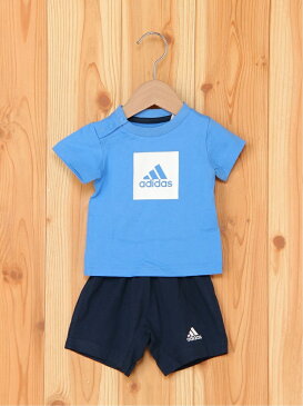 【SALE／40%OFF】adidas Sports Performance (K)I サマーLOGO Tシャツ&ハーフパンツ セット アディダス カットソー キッズカットソー ブルー ホワイト